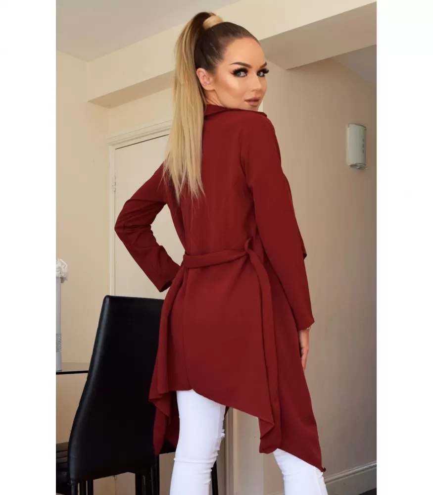 Red waterfall sale jacket