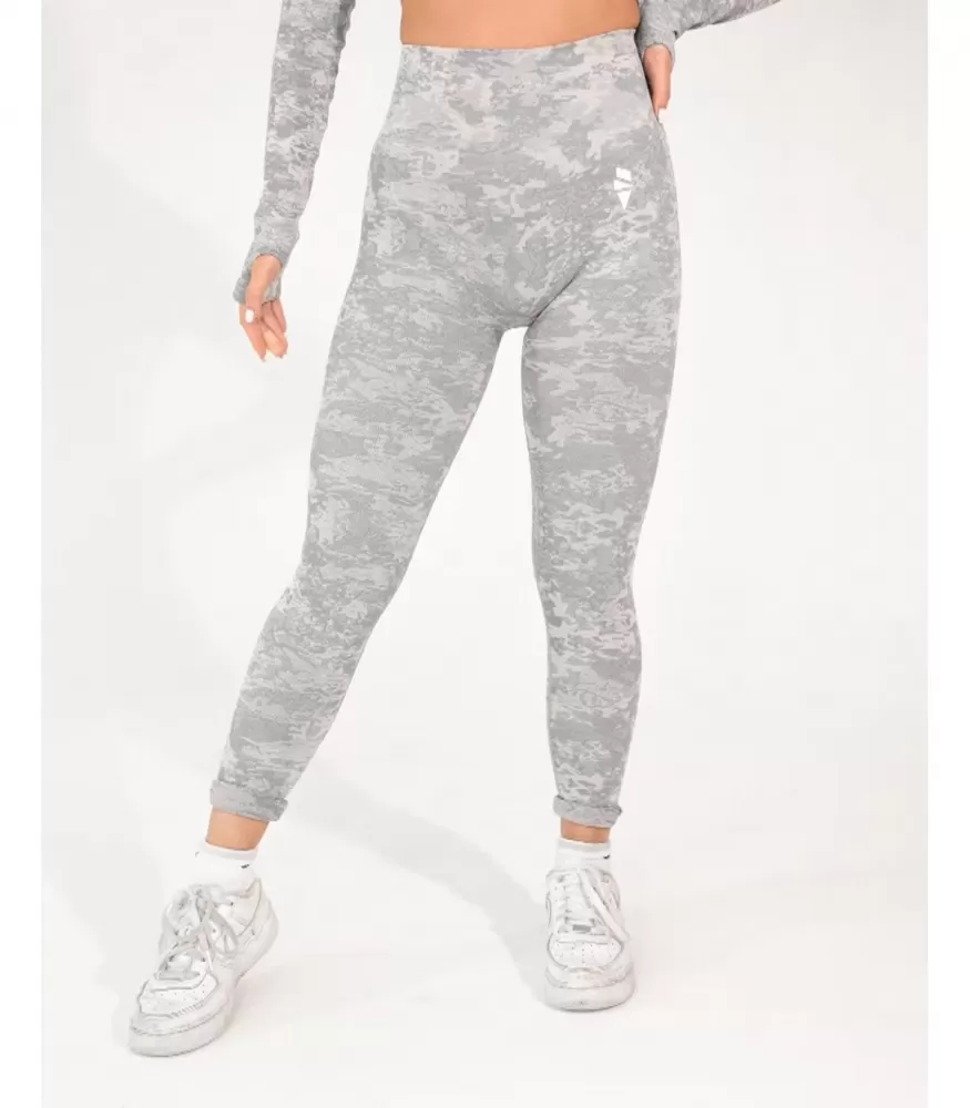 DW Light Grey Camo Workout Leggings HerSecret.fi