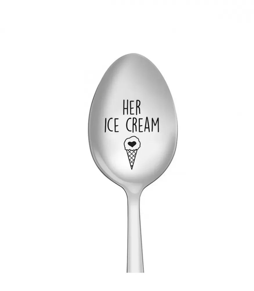 Her ice cream spoon