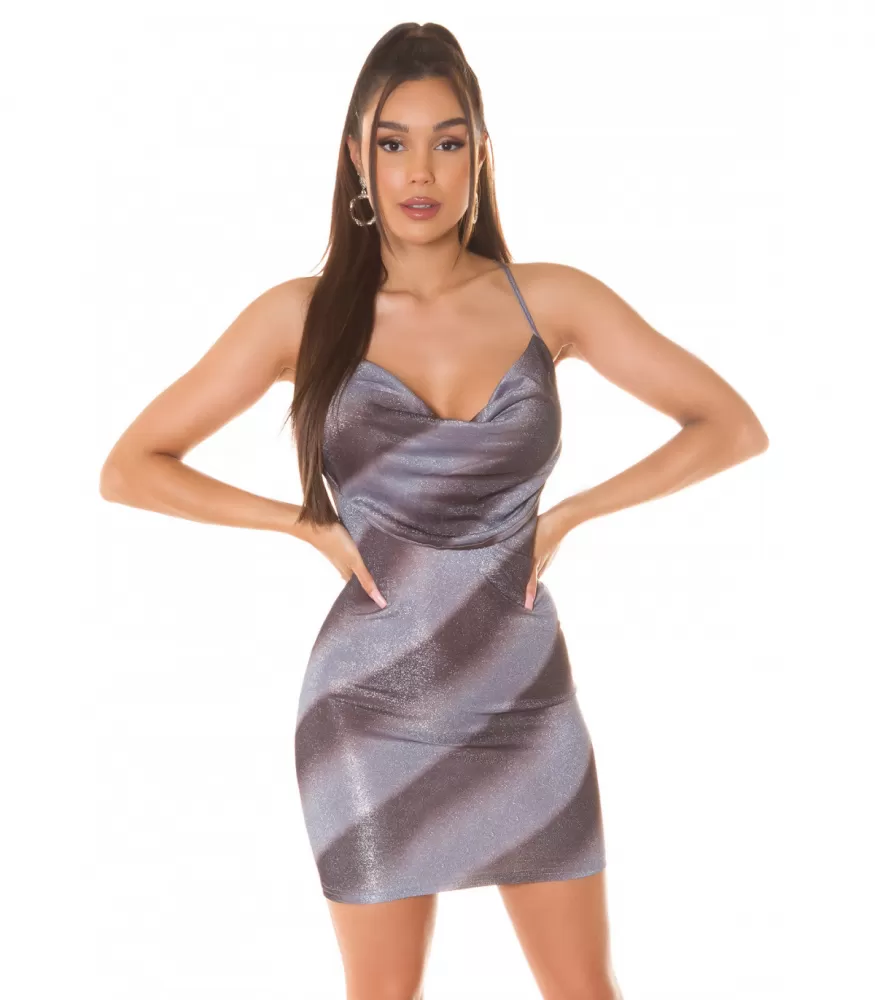 Koucla black striped glitter dress