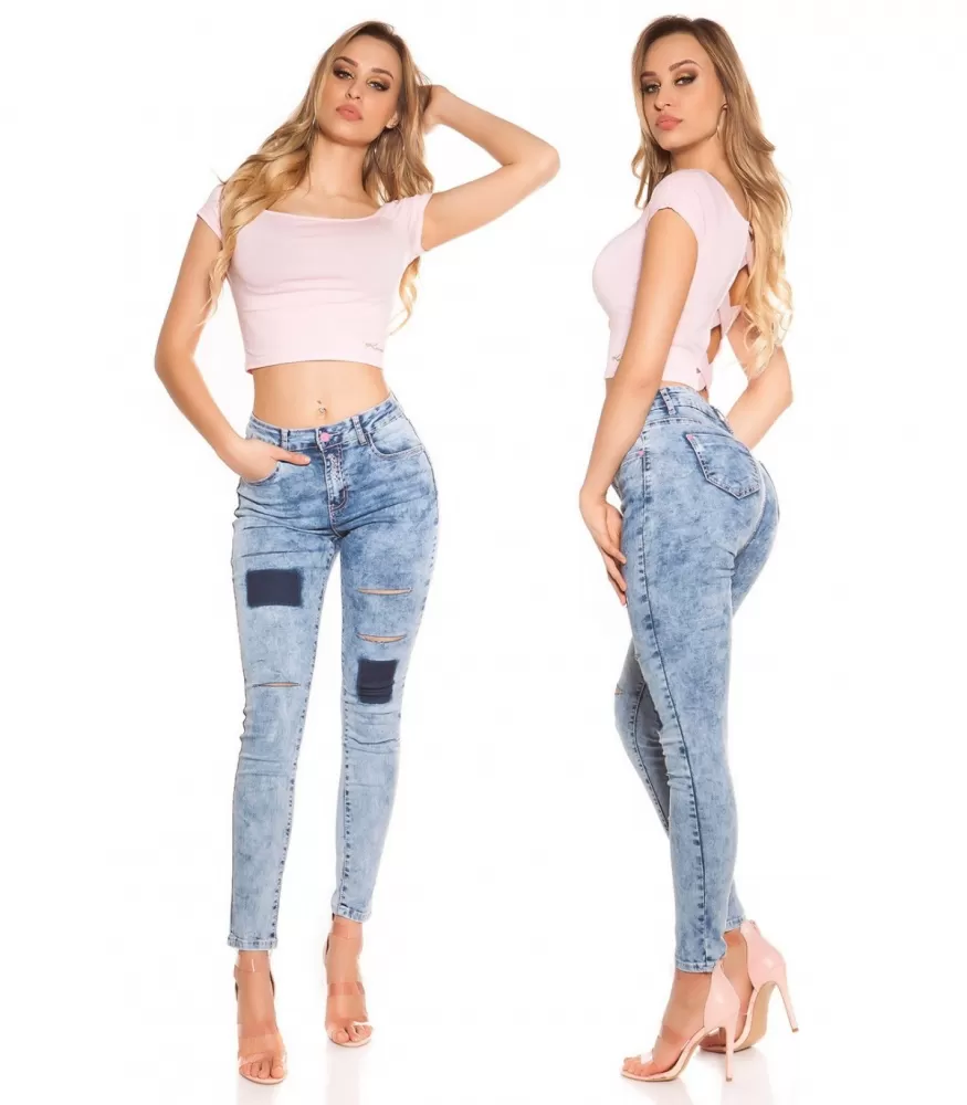 Koucla blue jeans with slits and spots [LAST CHANCE]