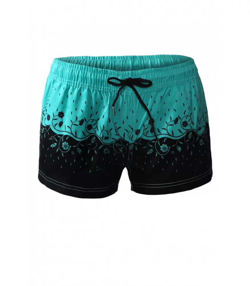 Mints floral print patterned sports shorts [LAST CHANCE]