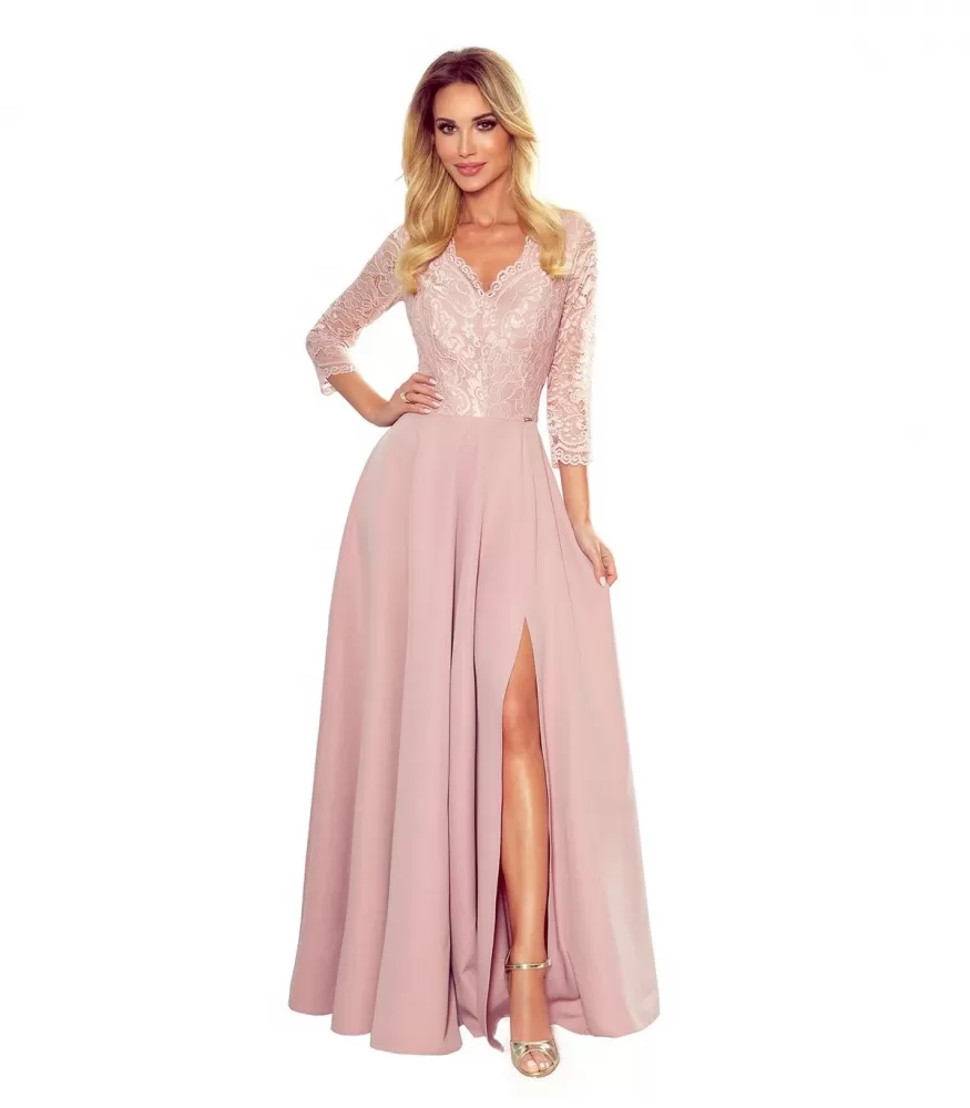 Numoco Amber pink long party dress [LAST CHANCE]