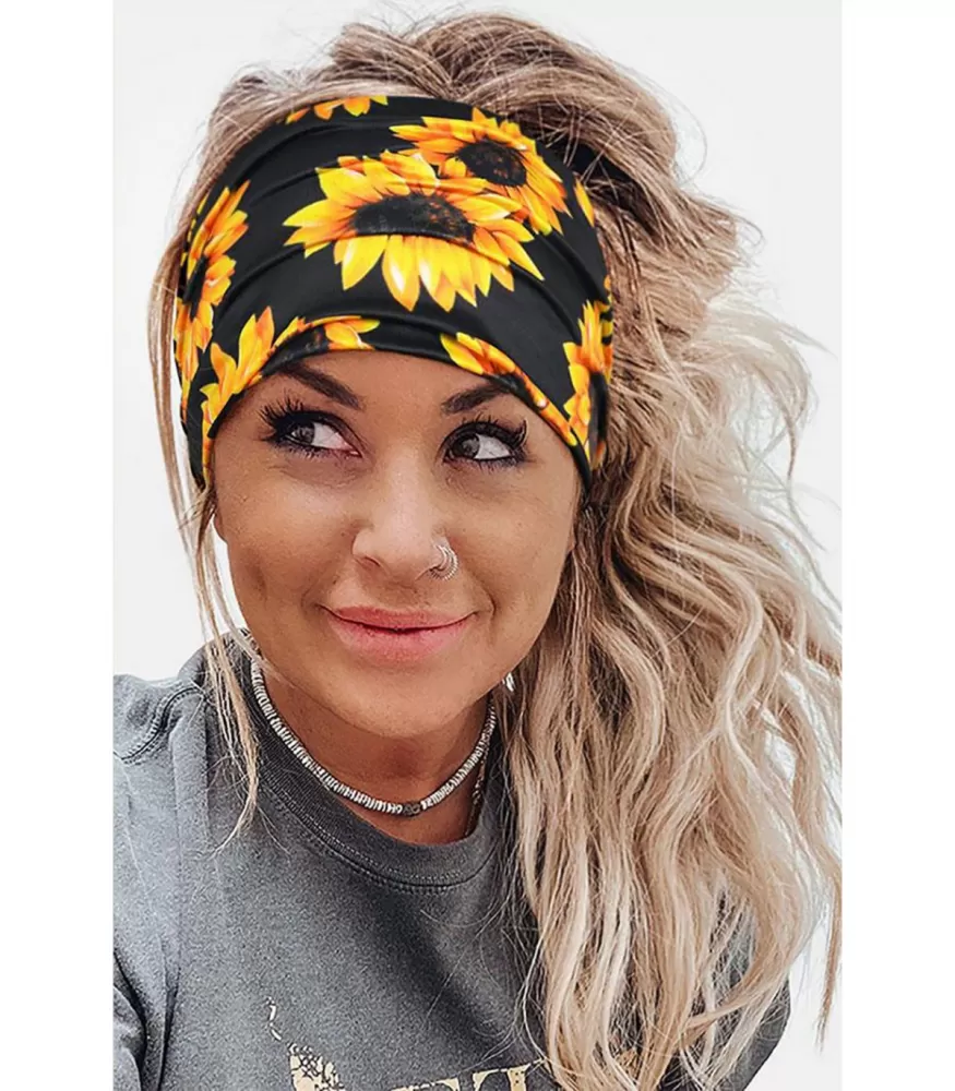 Sunflower patterned headband