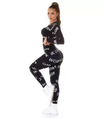 Silver WORK OUT tights + shirt