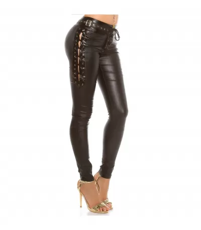 Koucla nodder-like belt leather pants