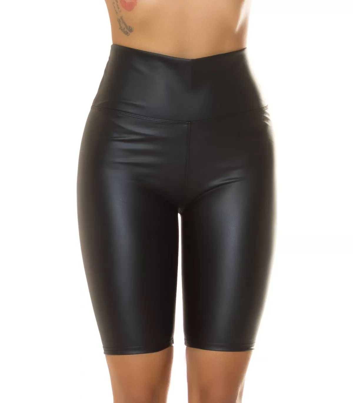 pleather biker shorts